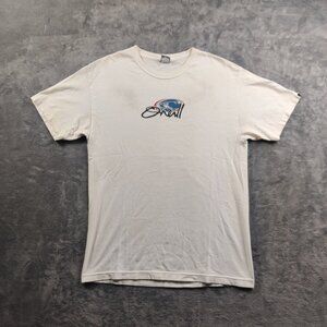Y2K O'Neill Shirt Adult Men's Large White Short Sleeve
